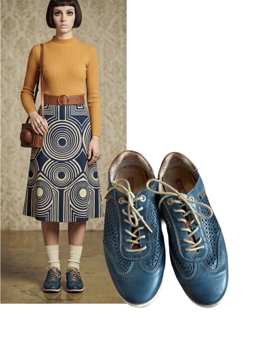Pikolinos Leather Brogues Size 37 Buttery Soft Leather Walking Shoes